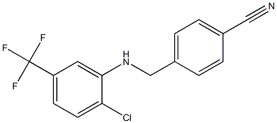 4-({[2-chloro-5-(trifluoromethyl)phenyl]amino}methyl)benzonitrile Struktur