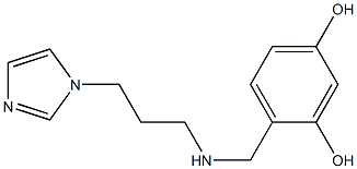 4-({[3-(1H-imidazol-1-yl)propyl]amino}methyl)benzene-1,3-diol Struktur