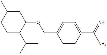 4-({[5-methyl-2-(propan-2-yl)cyclohexyl]oxy}methyl)benzene-1-carboximidamide Struktur