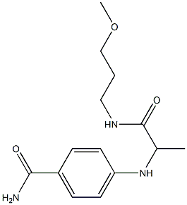 4-({1-[(3-methoxypropyl)carbamoyl]ethyl}amino)benzamide Struktur