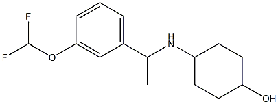 4-({1-[3-(difluoromethoxy)phenyl]ethyl}amino)cyclohexan-1-ol Struktur