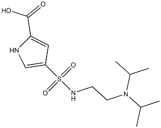 4-({2-[bis(propan-2-yl)amino]ethyl}sulfamoyl)-1H-pyrrole-2-carboxylic acid Struktur