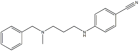 4-({3-[benzyl(methyl)amino]propyl}amino)benzonitrile Struktur