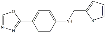 4-(1,3,4-oxadiazol-2-yl)-N-(thiophen-2-ylmethyl)aniline Struktur