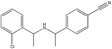 4-(1-{[1-(2-chlorophenyl)ethyl]amino}ethyl)benzonitrile Struktur