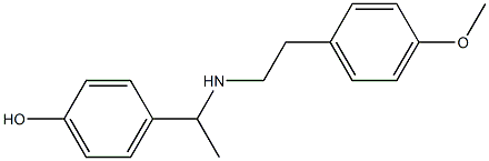 4-(1-{[2-(4-methoxyphenyl)ethyl]amino}ethyl)phenol Struktur