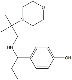 4-(1-{[2-methyl-2-(morpholin-4-yl)propyl]amino}propyl)phenol Struktur