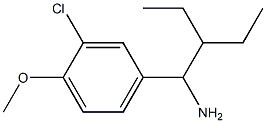 4-(1-amino-2-ethylbutyl)-2-chloro-1-methoxybenzene Struktur