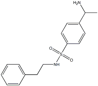 4-(1-aminoethyl)-N-(2-phenylethyl)benzene-1-sulfonamide Struktur