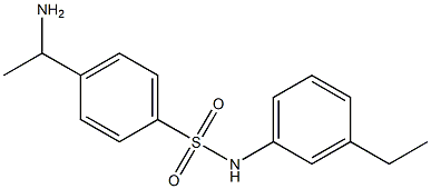 4-(1-aminoethyl)-N-(3-ethylphenyl)benzene-1-sulfonamide Struktur