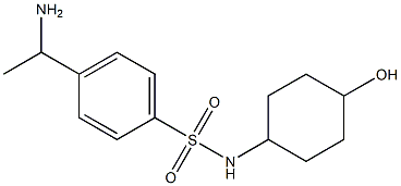 4-(1-aminoethyl)-N-(4-hydroxycyclohexyl)benzene-1-sulfonamide Struktur