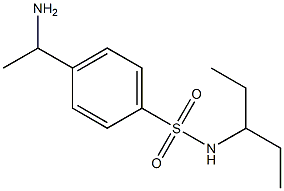 4-(1-aminoethyl)-N-(pentan-3-yl)benzene-1-sulfonamide Struktur