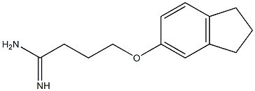 4-(2,3-dihydro-1H-inden-5-yloxy)butanimidamide Struktur