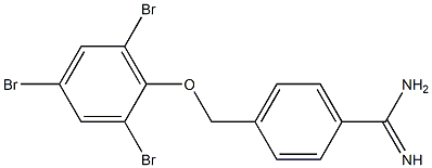 4-(2,4,6-tribromophenoxymethyl)benzene-1-carboximidamide Struktur