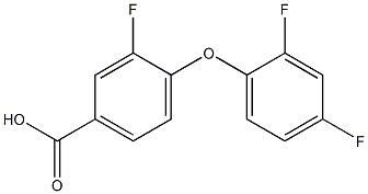 4-(2,4-difluorophenoxy)-3-fluorobenzoic acid Struktur