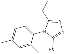 4-(2,4-dimethylphenyl)-5-ethyl-4H-1,2,4-triazole-3-thiol Struktur