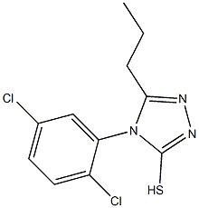 4-(2,5-dichlorophenyl)-5-propyl-4H-1,2,4-triazole-3-thiol Struktur