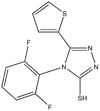 4-(2,6-difluorophenyl)-5-(thiophen-2-yl)-4H-1,2,4-triazole-3-thiol Struktur