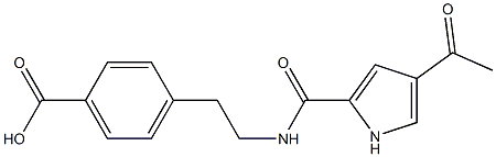 4-(2-{[(4-acetyl-1H-pyrrol-2-yl)carbonyl]amino}ethyl)benzoic acid Struktur