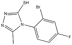 4-(2-bromo-4-fluorophenyl)-5-methyl-4H-1,2,4-triazole-3-thiol Struktur