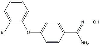 4-(2-bromophenoxy)-N'-hydroxybenzene-1-carboximidamide Struktur