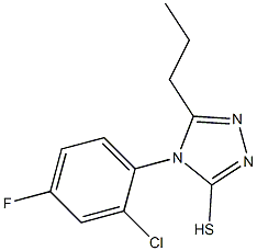 4-(2-chloro-4-fluorophenyl)-5-propyl-4H-1,2,4-triazole-3-thiol Struktur