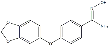 4-(2H-1,3-benzodioxol-5-yloxy)-N'-hydroxybenzene-1-carboximidamide Struktur