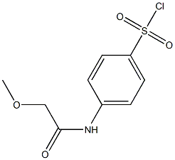 4-(2-methoxyacetamido)benzene-1-sulfonyl chloride Struktur