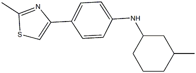 4-(2-methyl-1,3-thiazol-4-yl)-N-(3-methylcyclohexyl)aniline Struktur