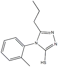 4-(2-methylphenyl)-5-propyl-4H-1,2,4-triazole-3-thiol Struktur