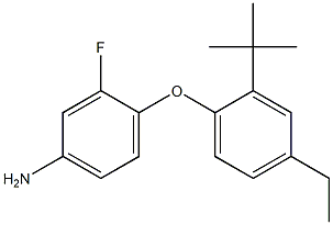 4-(2-tert-butyl-4-ethylphenoxy)-3-fluoroaniline Struktur