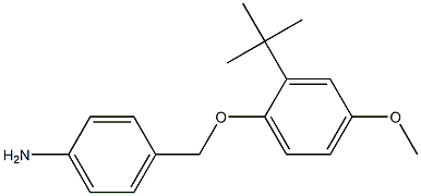 4-(2-tert-butyl-4-methoxyphenoxymethyl)aniline Struktur