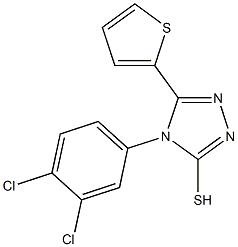 4-(3,4-dichlorophenyl)-5-(thiophen-2-yl)-4H-1,2,4-triazole-3-thiol Struktur