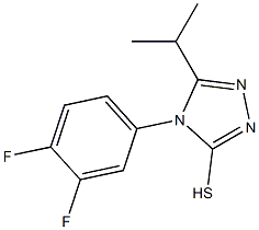 4-(3,4-difluorophenyl)-5-(propan-2-yl)-4H-1,2,4-triazole-3-thiol Struktur