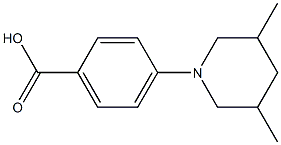 4-(3,5-dimethylpiperidin-1-yl)benzoic acid Struktur