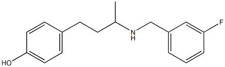 4-(3-{[(3-fluorophenyl)methyl]amino}butyl)phenol Struktur