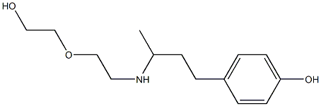 4-(3-{[2-(2-hydroxyethoxy)ethyl]amino}butyl)phenol Struktur