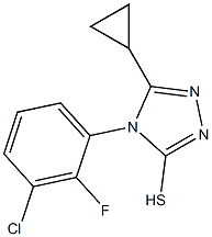 4-(3-chloro-2-fluorophenyl)-5-cyclopropyl-4H-1,2,4-triazole-3-thiol Struktur