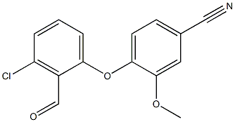 4-(3-chloro-2-formylphenoxy)-3-methoxybenzonitrile Struktur