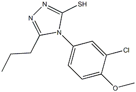 4-(3-chloro-4-methoxyphenyl)-5-propyl-4H-1,2,4-triazole-3-thiol Struktur