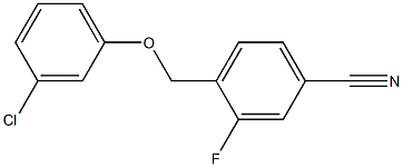 4-(3-chlorophenoxymethyl)-3-fluorobenzonitrile Struktur