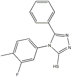 4-(3-fluoro-4-methylphenyl)-5-phenyl-4H-1,2,4-triazole-3-thiol Struktur