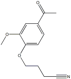 4-(4-acetyl-2-methoxyphenoxy)butanenitrile Struktur