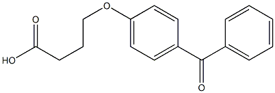 4-(4-benzoylphenoxy)butanoic acid Struktur