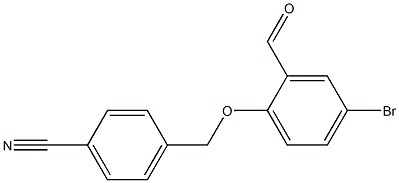 4-(4-bromo-2-formylphenoxymethyl)benzonitrile Struktur