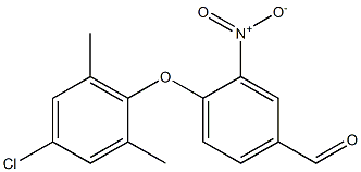 4-(4-chloro-2,6-dimethylphenoxy)-3-nitrobenzaldehyde Struktur