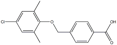 4-(4-chloro-2,6-dimethylphenoxymethyl)benzoic acid Struktur