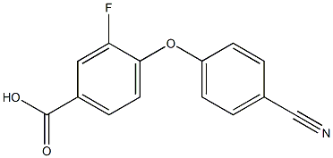 4-(4-cyanophenoxy)-3-fluorobenzoic acid Struktur