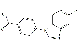 4-(5,6-dimethyl-1H-1,3-benzodiazol-1-yl)benzene-1-carbothioamide Struktur