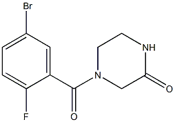 4-(5-bromo-2-fluorobenzoyl)piperazin-2-one Struktur